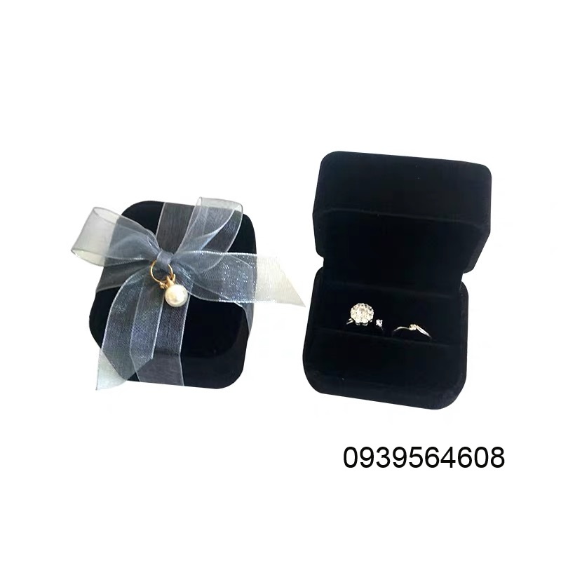 Hộp vải nhung đựng nhẫn cưới, nhẫn cặp, bông tai, nhẫn cầu hôn