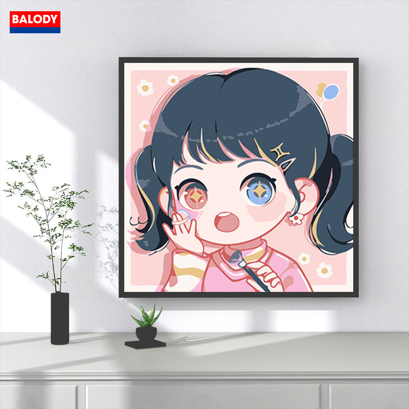 tranh đính đá mini có khung và đầy đủ dụng cụ