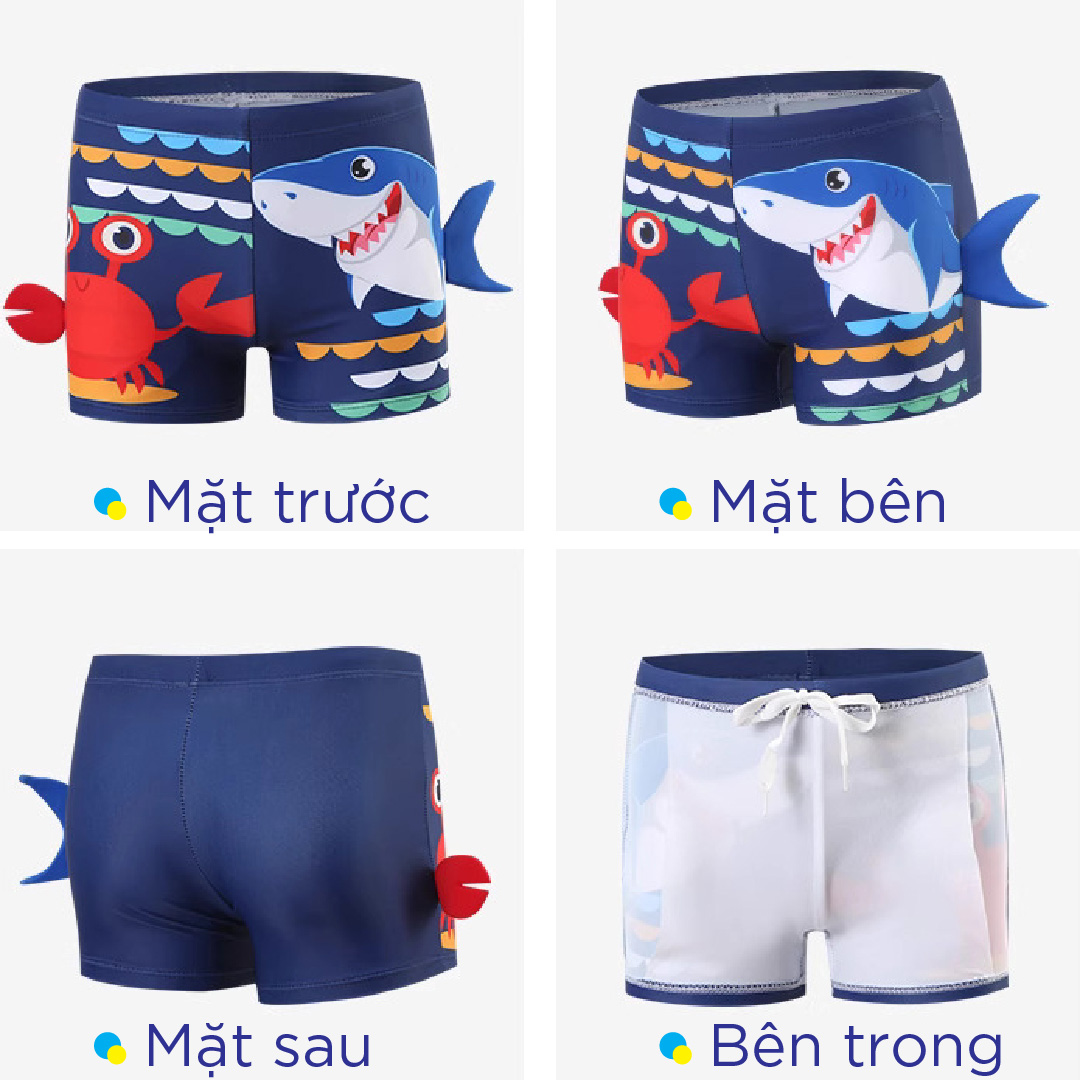 QUẦN BƠI (MÃ 015) HÌNH CÁ MẬP 3D DÀNH CHO BÉ TRAI
