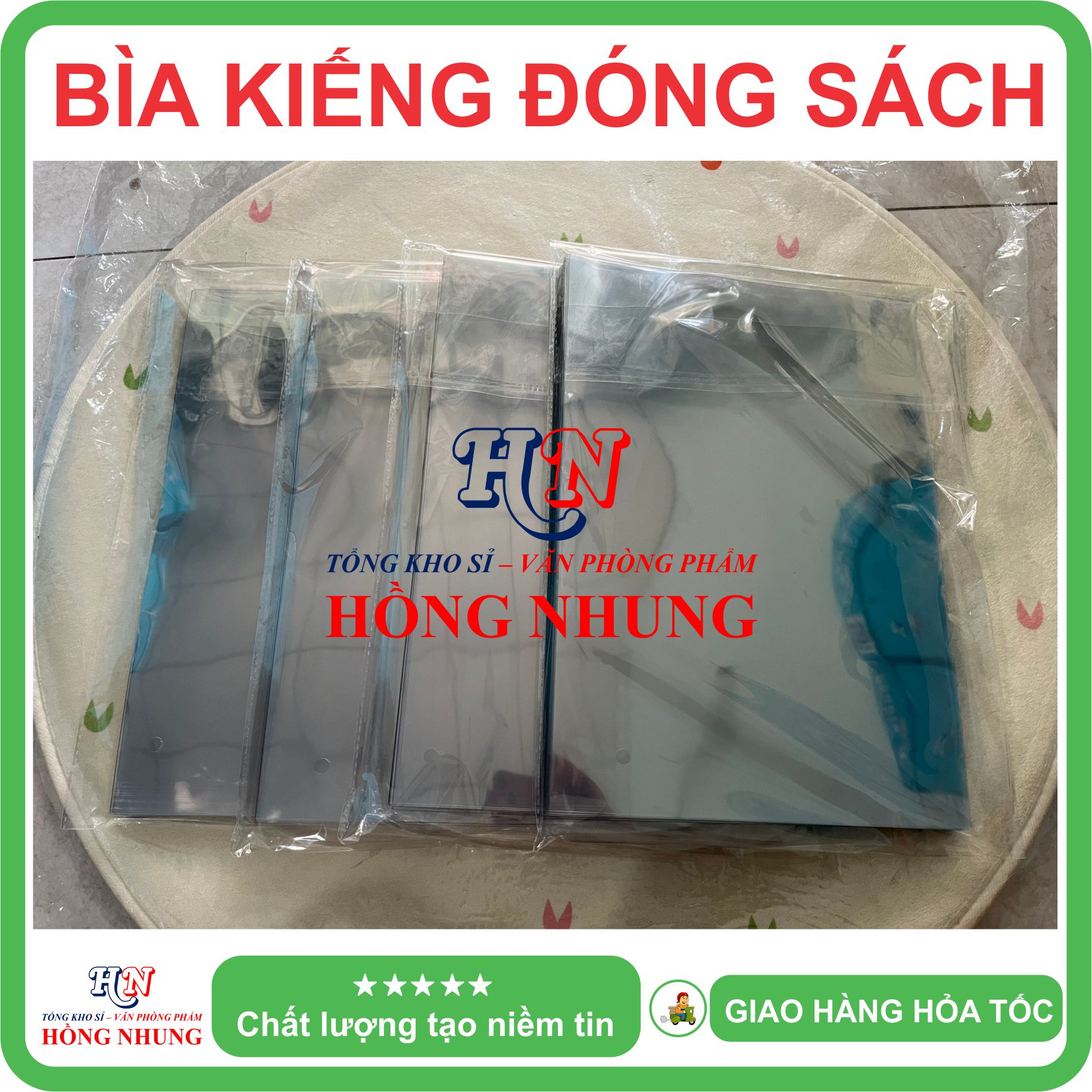 Xấp 1kg bìa kiếng đóng sách a4 - trắng trong suốt