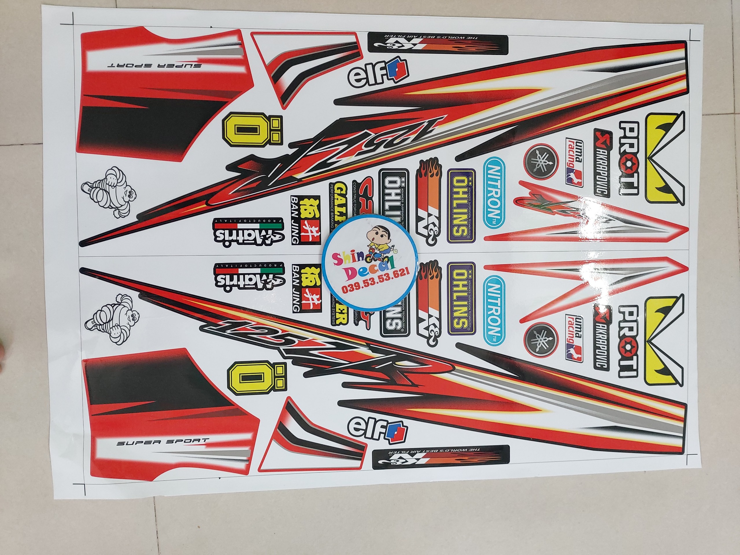 Tem xe yamaha yaz 125 R