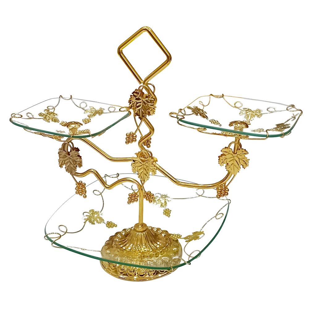 Khay thủy tinh 3 tầng trong suốt