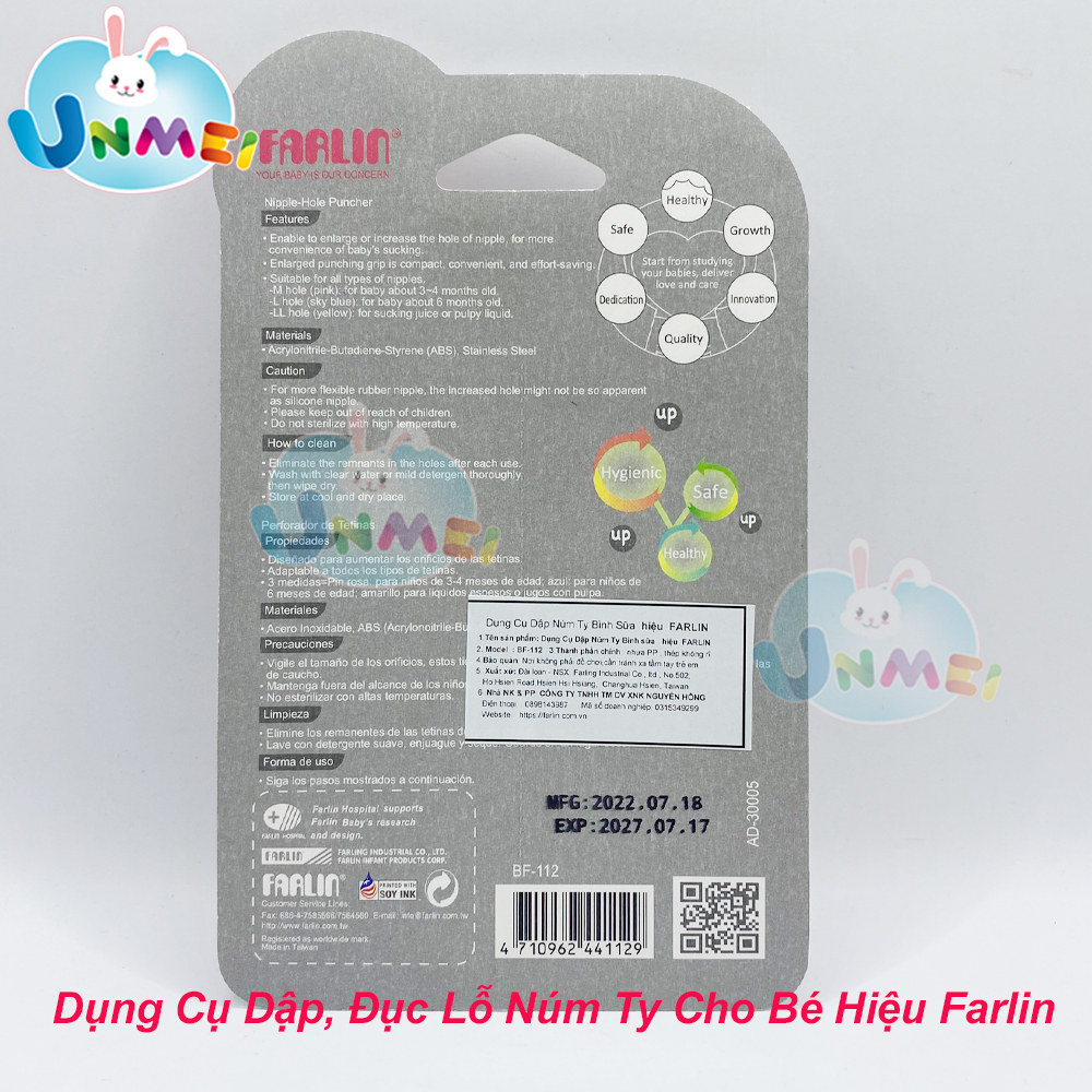 Dụng Cụ Dập Lỗ Núm Ty FARLIN - BF-112