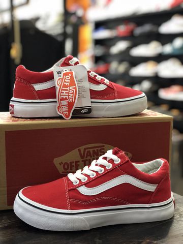 [SALE] Giày Vans Old Skool Màu Đỏ Trắng