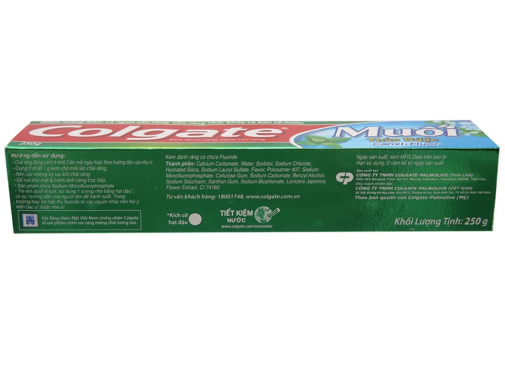 Kem đánh răng Colgate Muối Thảo Dược Canxi + Flour 225g