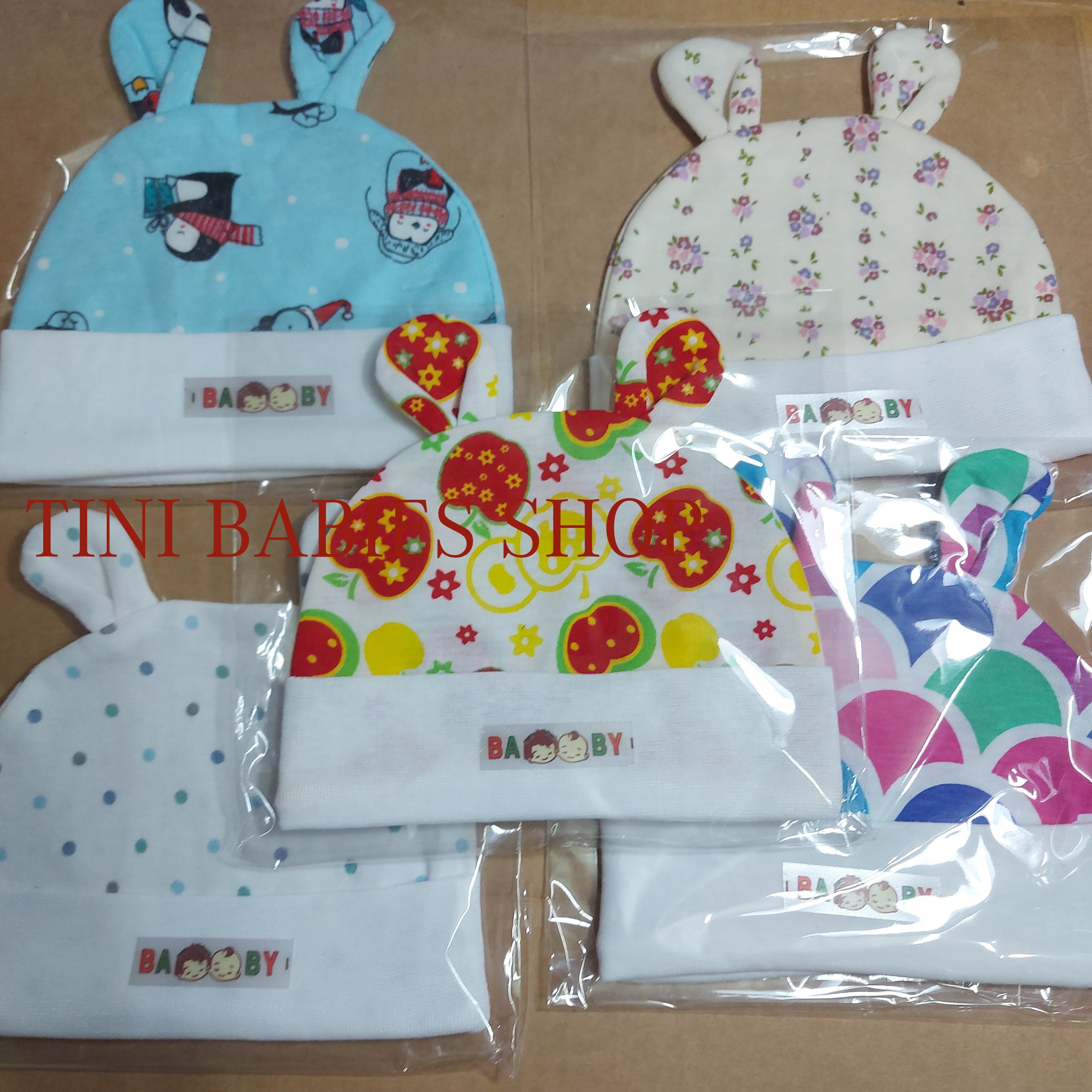 [HCM]Set 02 nón sơ sinh cho bé họa tiết đáng yêu (giao màu và họa tiết ngẫu nhiên)