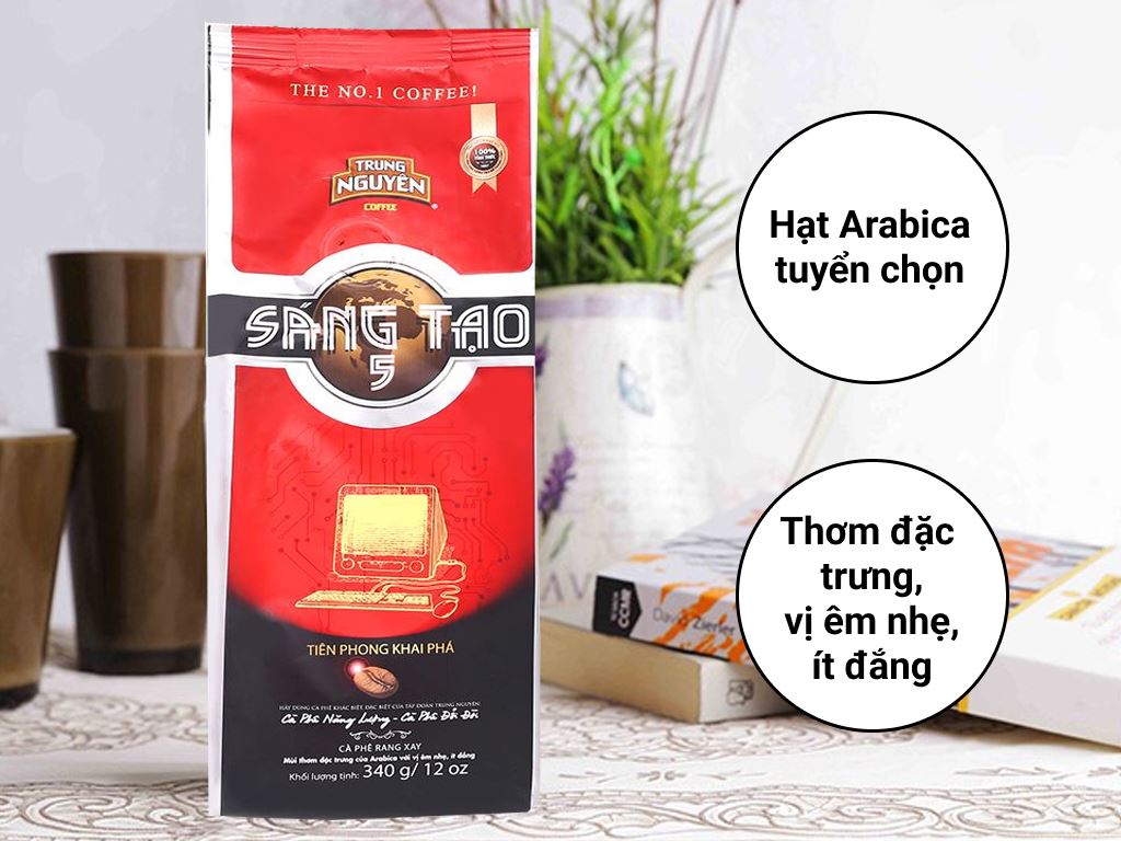 CÀ PHÊ RANG XAY TRUNG NGUYÊN SÁNG TẠO 5 - GÓI 340GR - 63542