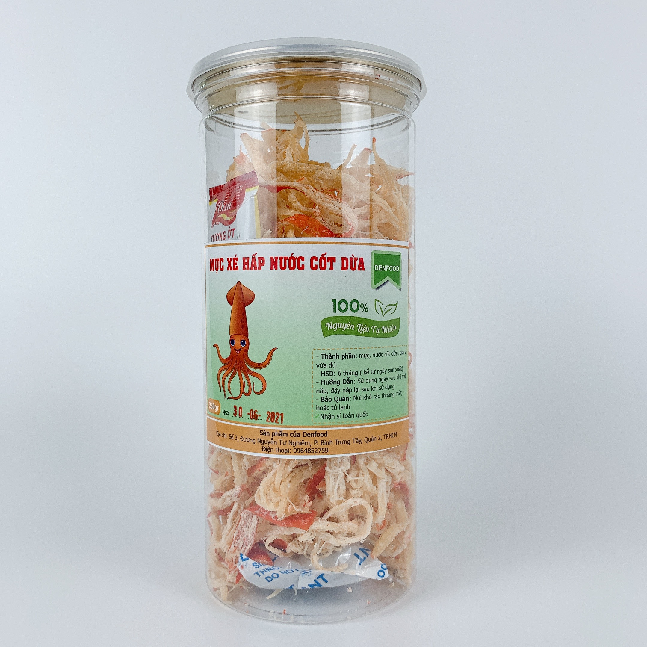 [HCM]Khô mực xé hấp nước cốt dừa 250g