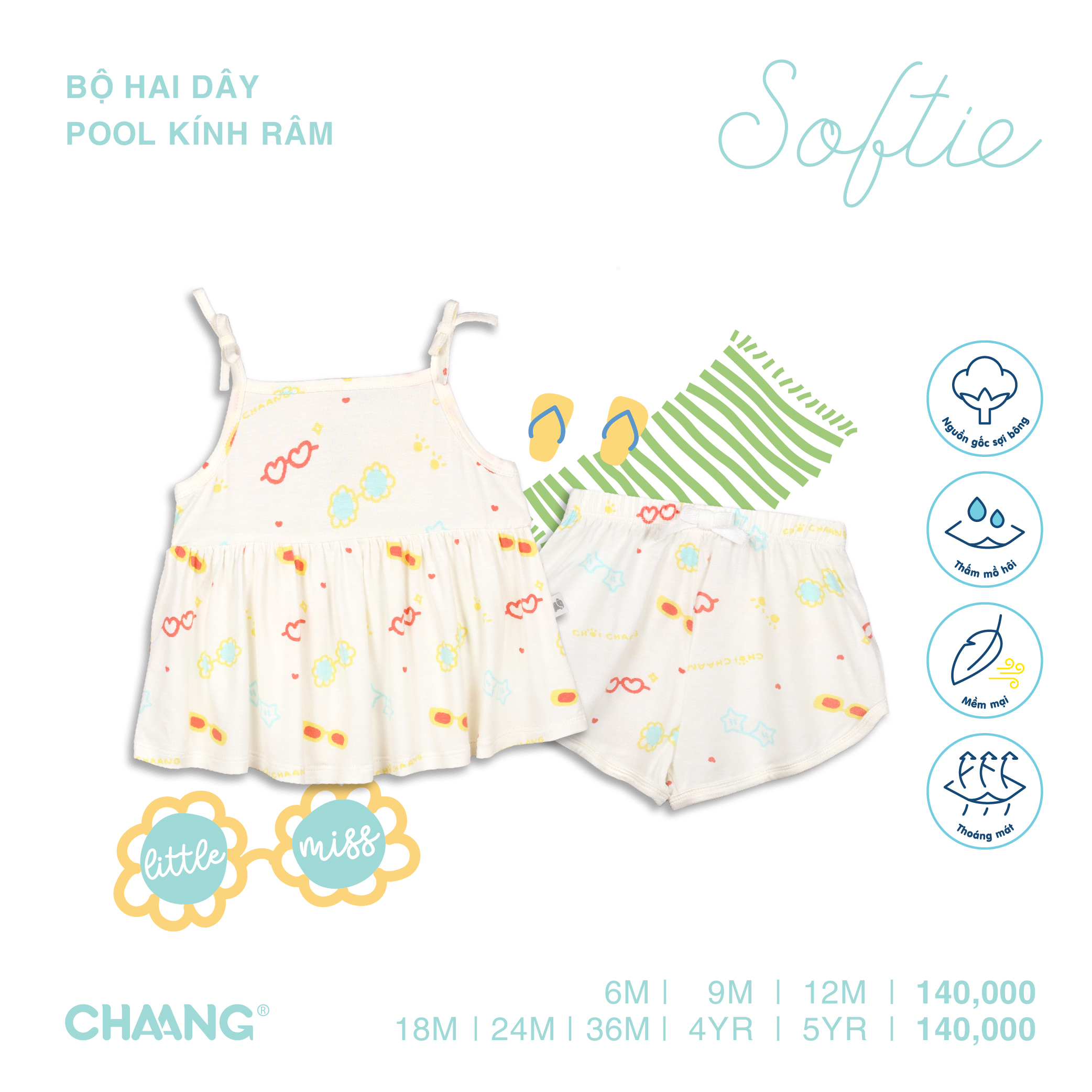 [CHAANG] Bộ quần áo hai dây Pool Party Chaang