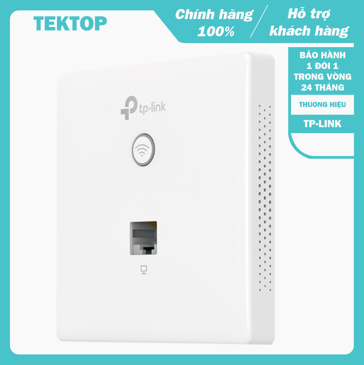 (BẢO HÀNH CHÍNH HÃNG 1 ĐỔI 1 TRONG VÒNG 3 NĂM) Bộ phát wifi gắn trần TP-Link EAP115-Wall, cấp nguồn POE