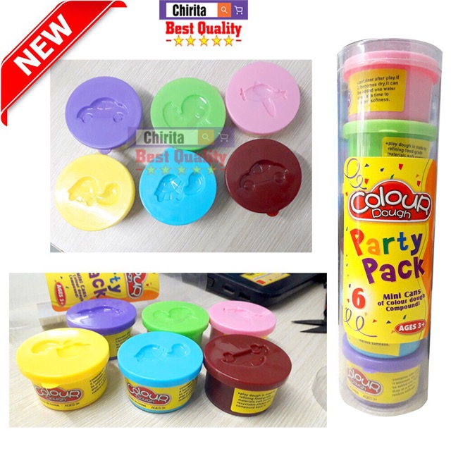 Đất Nặn 6 Màu Vui Nhộn Cho Bé - Đất Sét Colour Dough - Chirita
