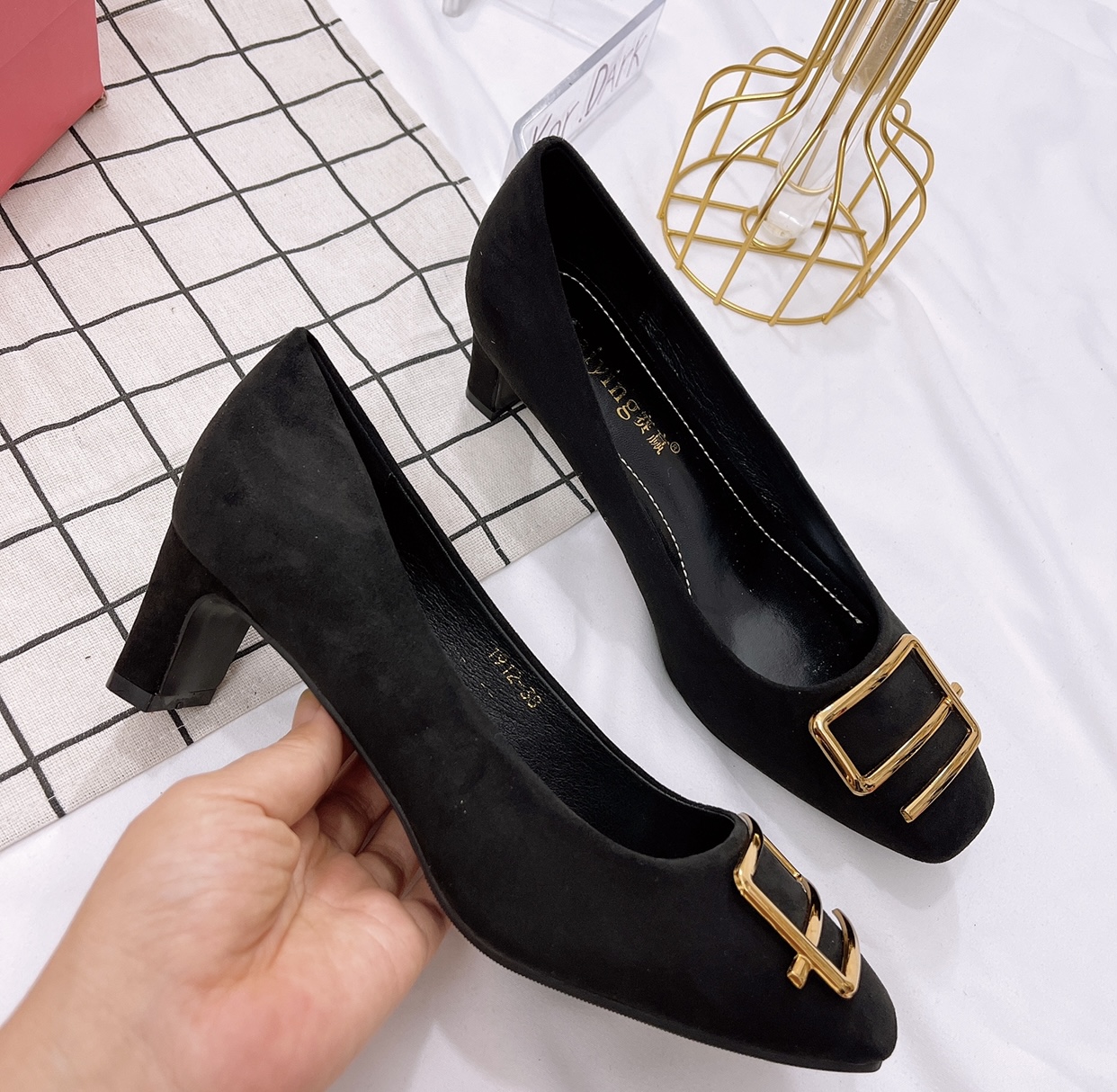 GIẦY NỮ ĐẾ CAO 5cm,GIẦY BÚP BÊ CAO GÓT