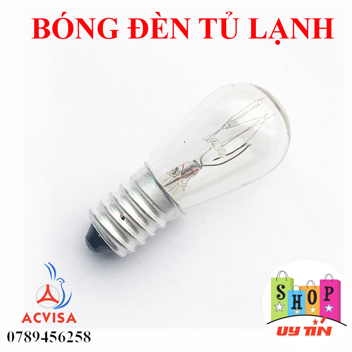 Combo 3 Bóng Đèn Tủ Lạnh E14 Đầu Tù
