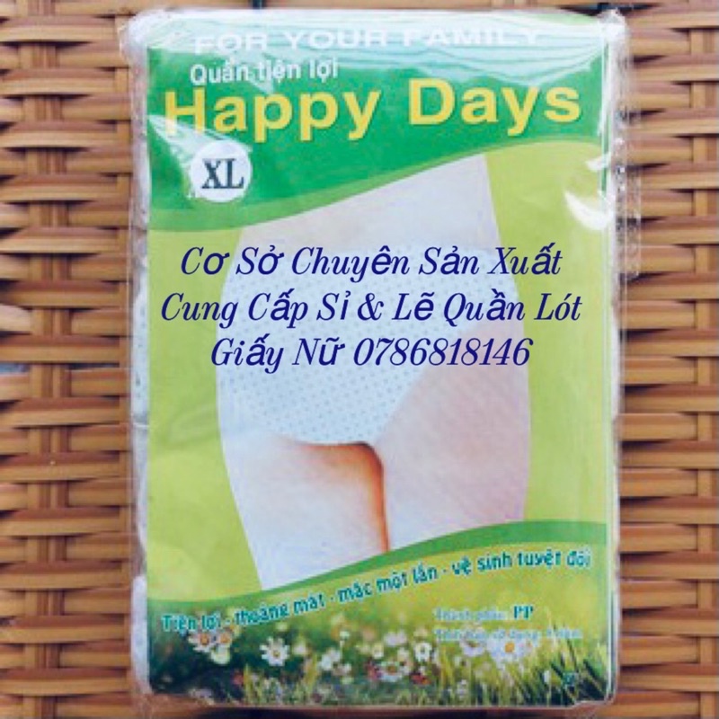 Quần Lót Giấy sử dụng 1 lần 1 gói 5 chiếc (MSP: Liền Đùi Chỉ - 1lớp đáy)