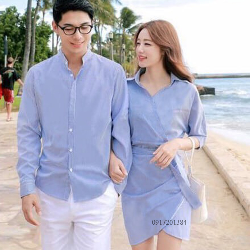 Đầm đôi xanh biển
