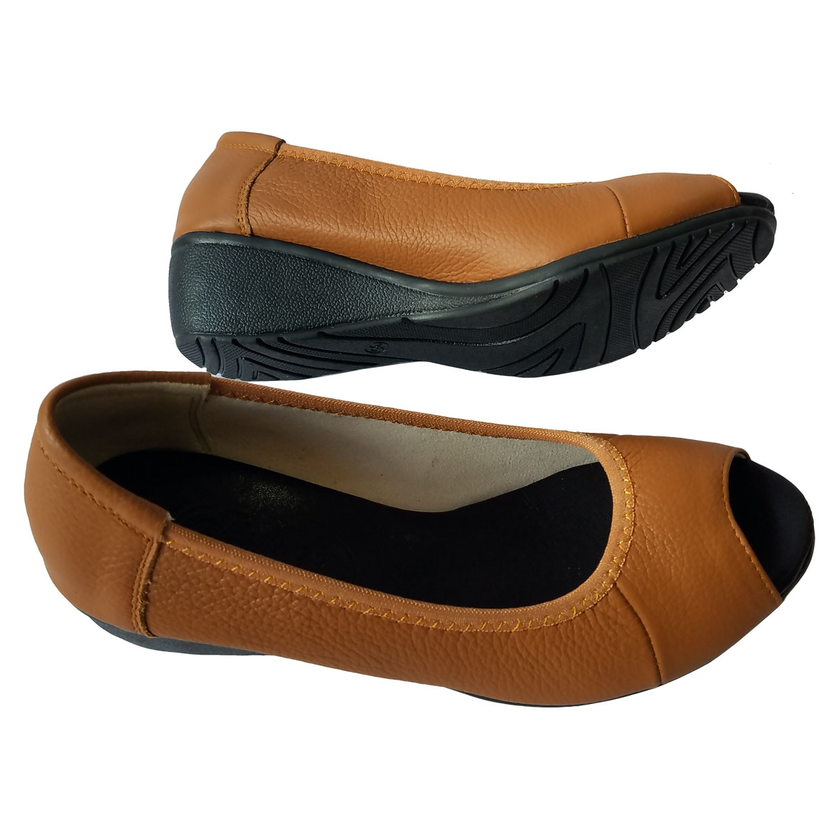 Giày Búp Bê Da Bò Thật BIGBEN Cao 5cm BB135