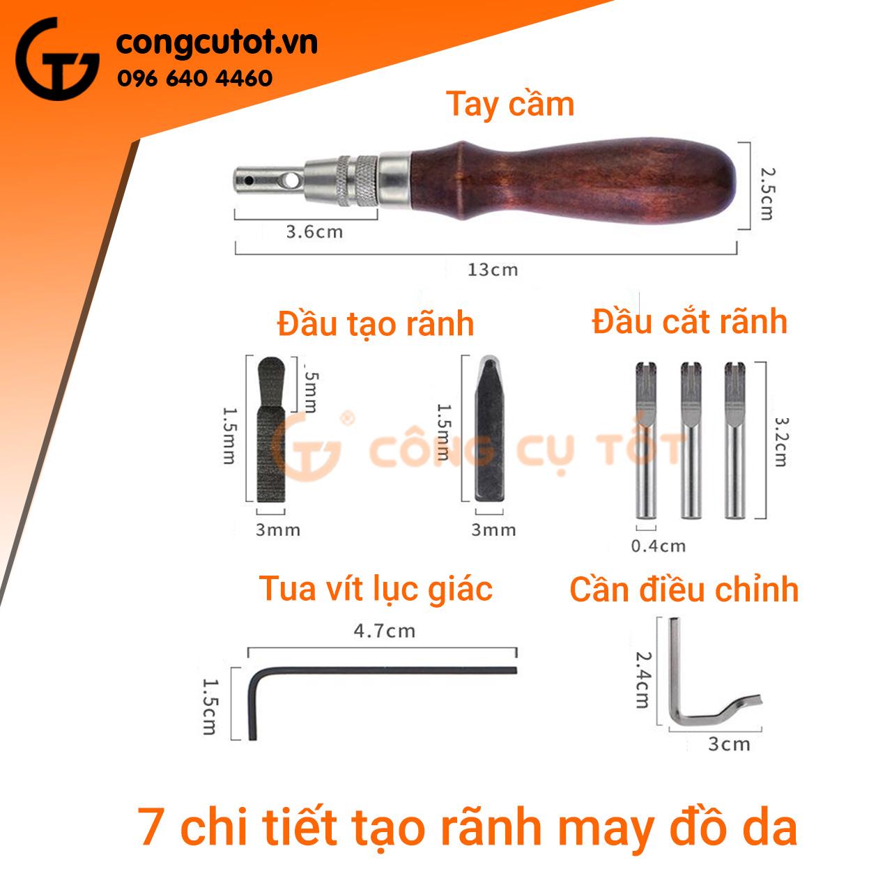 Dụng cụ tạo rãnh may đồ da