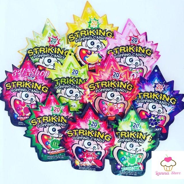 [HCM]Kẹo Nổ Popping Striking Vị chanh (gói 30g gồm 20 gói nhỏ) - Úc