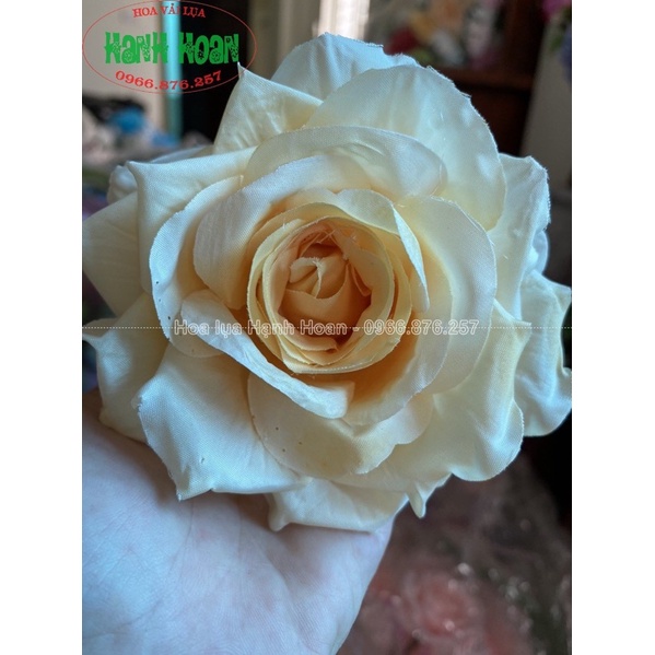 Combo 10 Đầu bông hồng cánh xoăn 11cm - Hoa giả cao cấp
