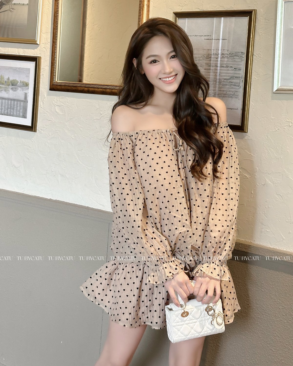 TUBYCATU | Đầm brown heart (Kèm quần bảo hộ)