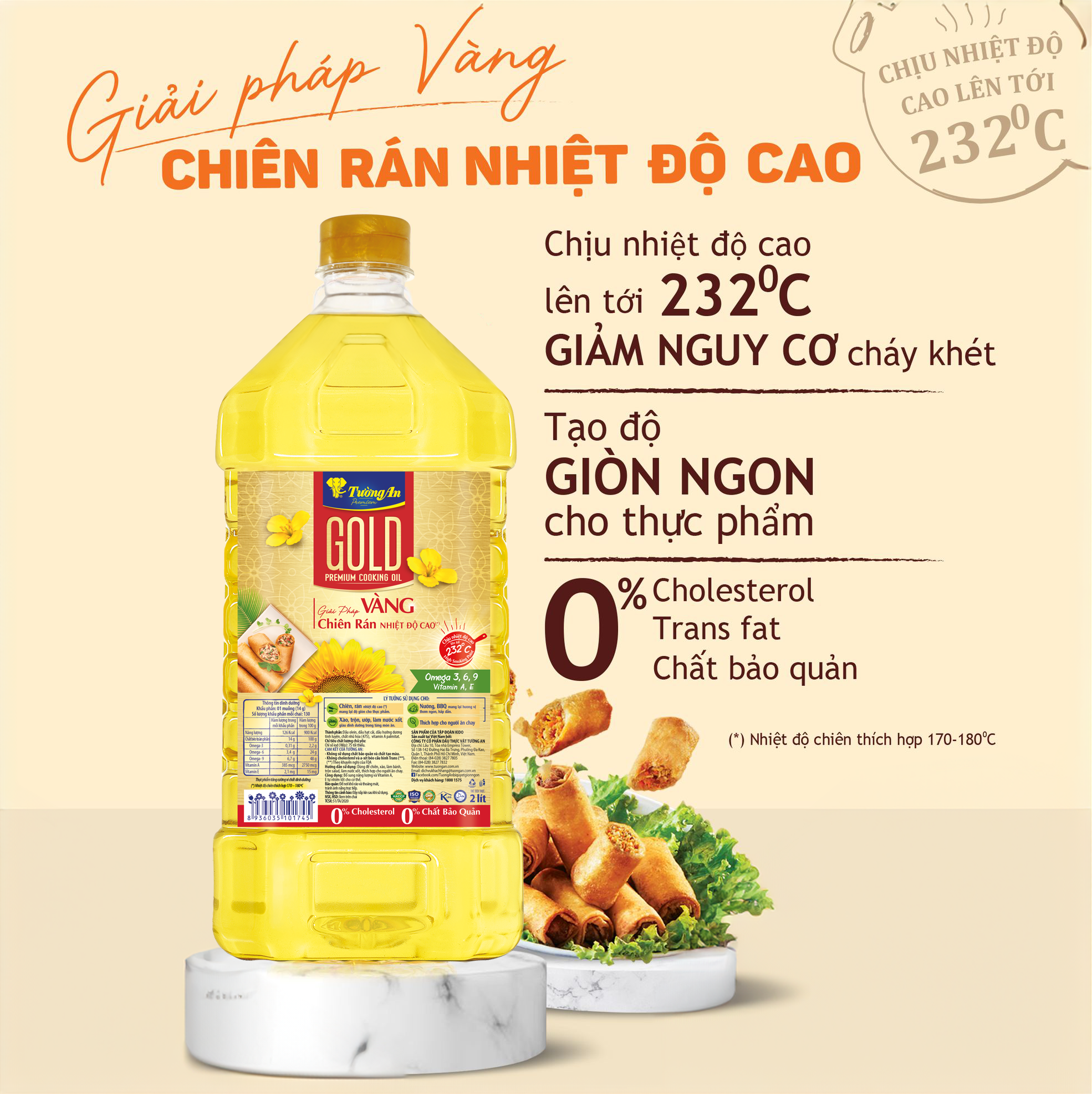 Dầu Ăn Thượng Hạng Tường An Gold 2L