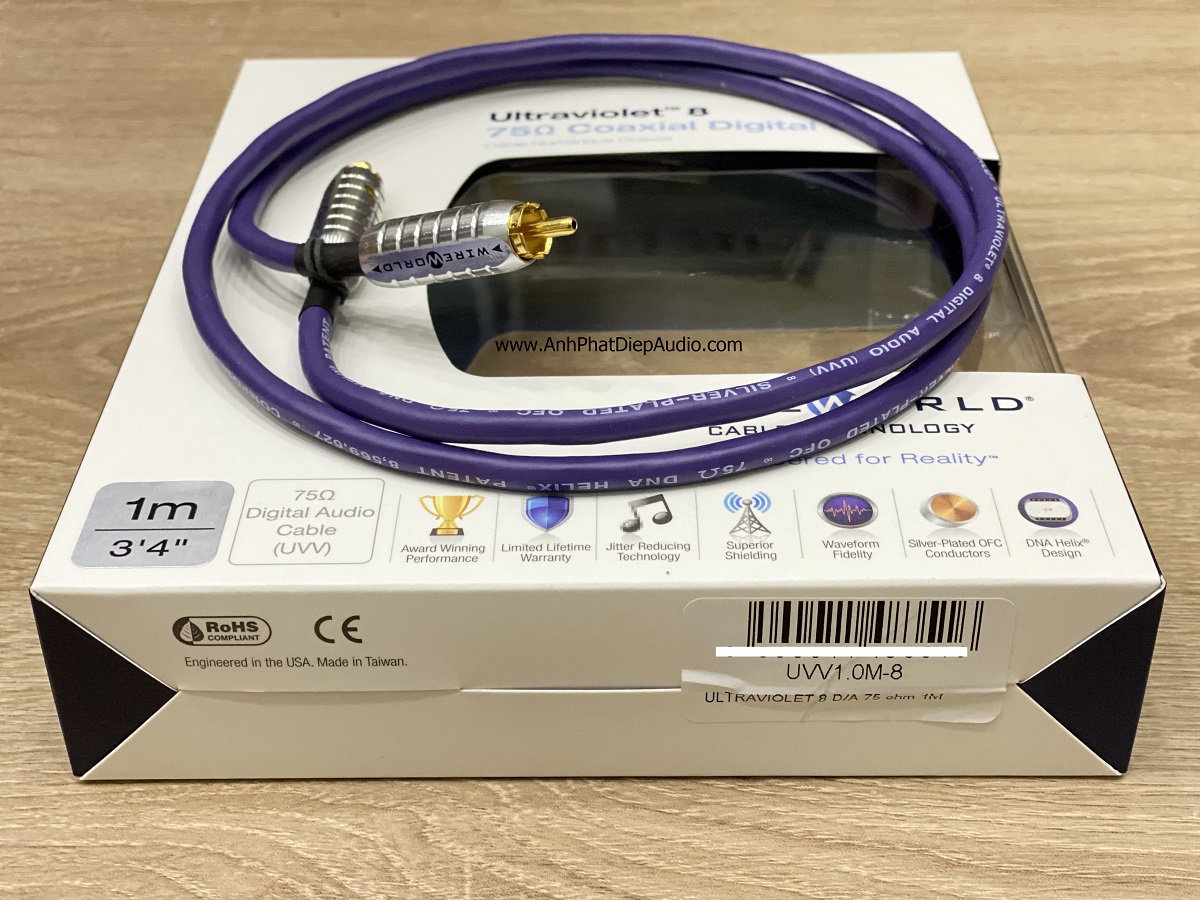 Dây tín hiệu WIREWORLD Ultraviolet 8 Coaxial Digital Audio 1M