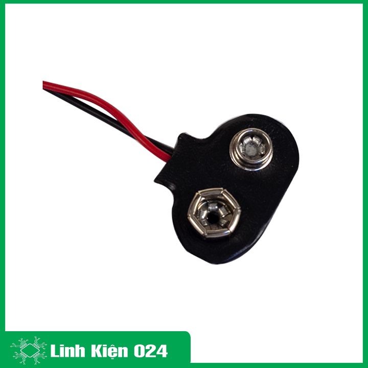 Dây đế pin 9V có đầu jack nối ra DC 5.5x2.1mm