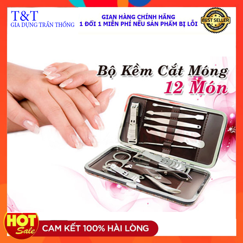 Bộ kiềm cắt móng tay móng chân 12 món lớn chất lượng tốt ko bị gỉ khi sử dụng - bộ kiềm làm móng 12 món fullbox - hàng cao cấp