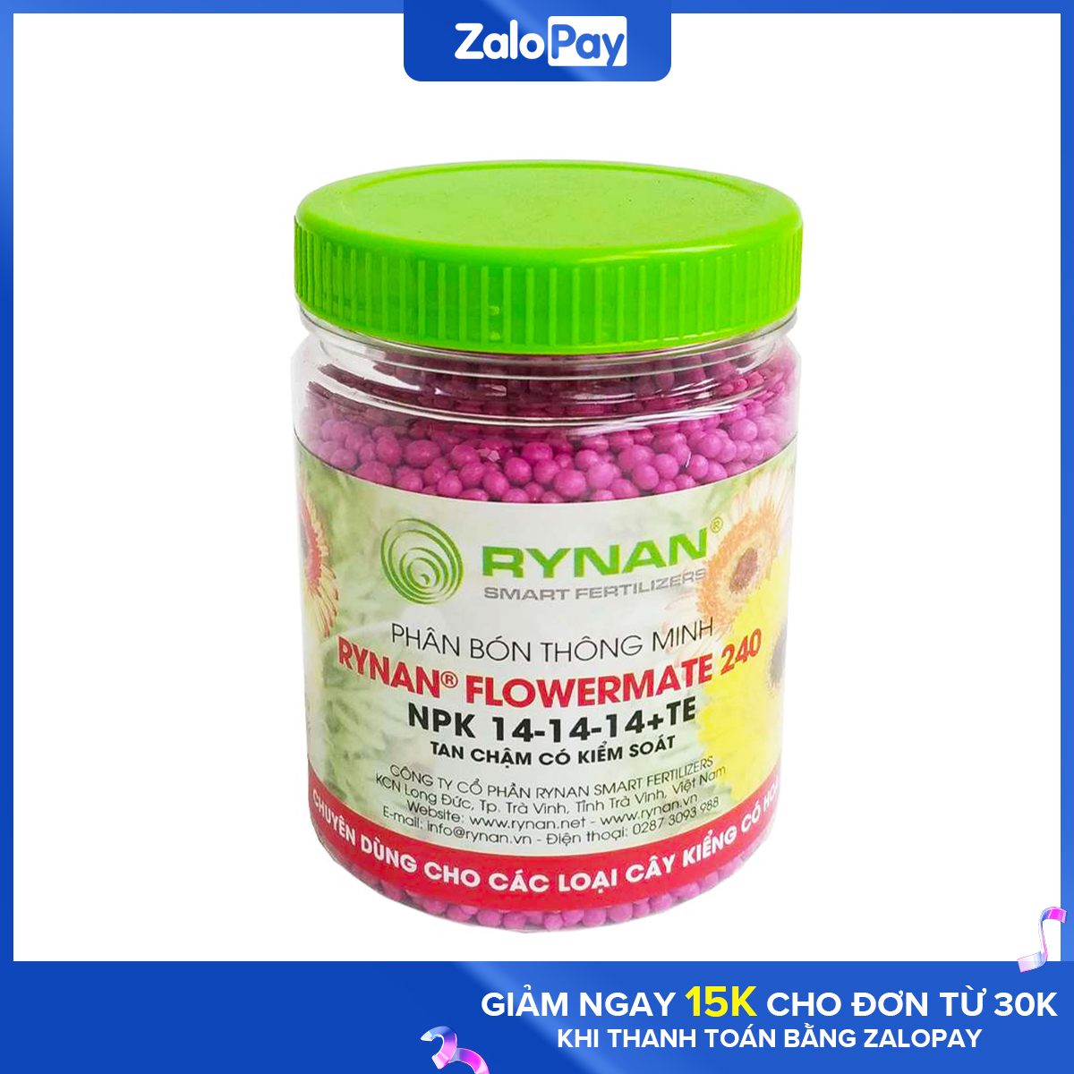 Phân Tan Chậm Cho Lan Rynan Flowermate 240 Dạng Thông Minh
