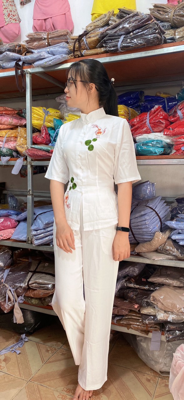 ĐỒ LAM ĐI CHÙA MẪU CÁ NGỌC VẢI LỤA NGỌC