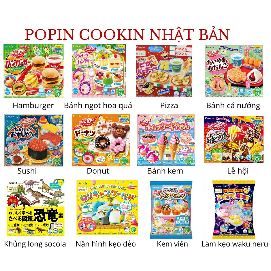 Tổng hợp Popin Cookin Đồ chơi nấu ăn Nhật Bản - Sushi , Donut, cơm Bento