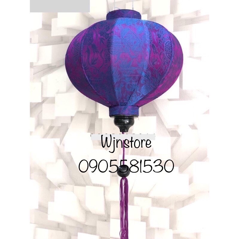đèn lồng tròn hội an lụa tơ tằm size 30cm (zalo: 0905707603 - 0905581530)