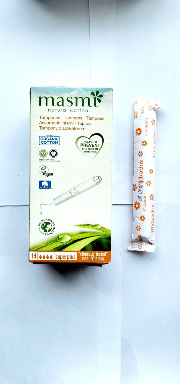 Tampon Masmi Organic Cotton có cần đẩy ( 1 thỏi )