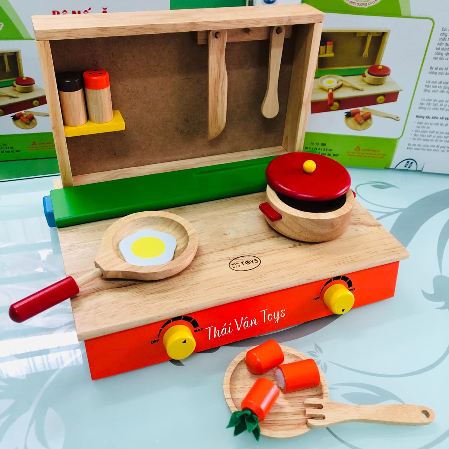 [HCM]Bộ đồ chơi nấu ăn nhà bếp bằng gỗ cho bé | Đồ chơi gỗ bếp nấu ăn mini | Bộ trang bị làm bếp xinh xắn cho bé bằng gỗ Việt Nam