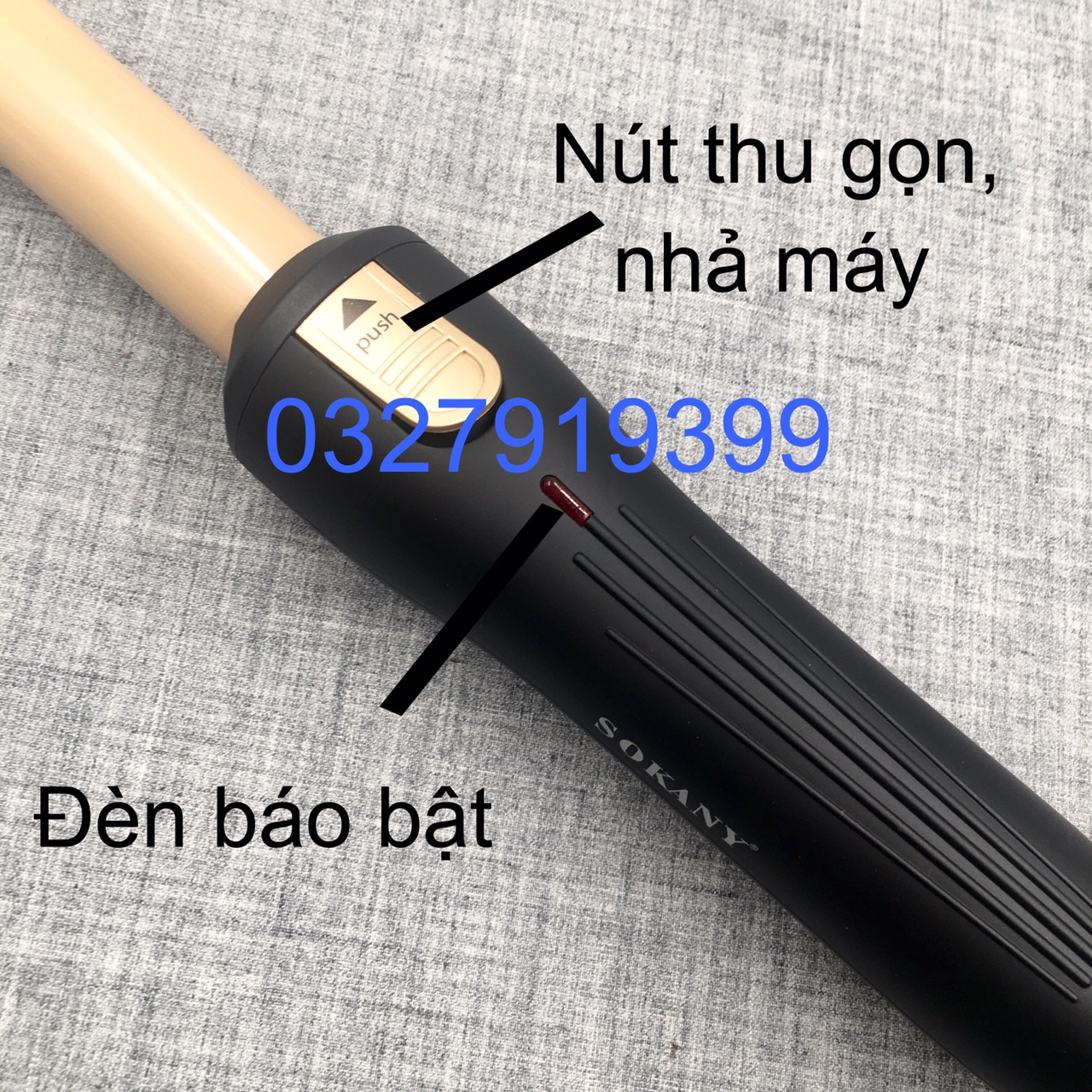 Sokany Máy uốn tóc rút gọn 787 Ceramic Coated làm xoăn uốn cụp tiện lợi cho tóc ngắn và dài
