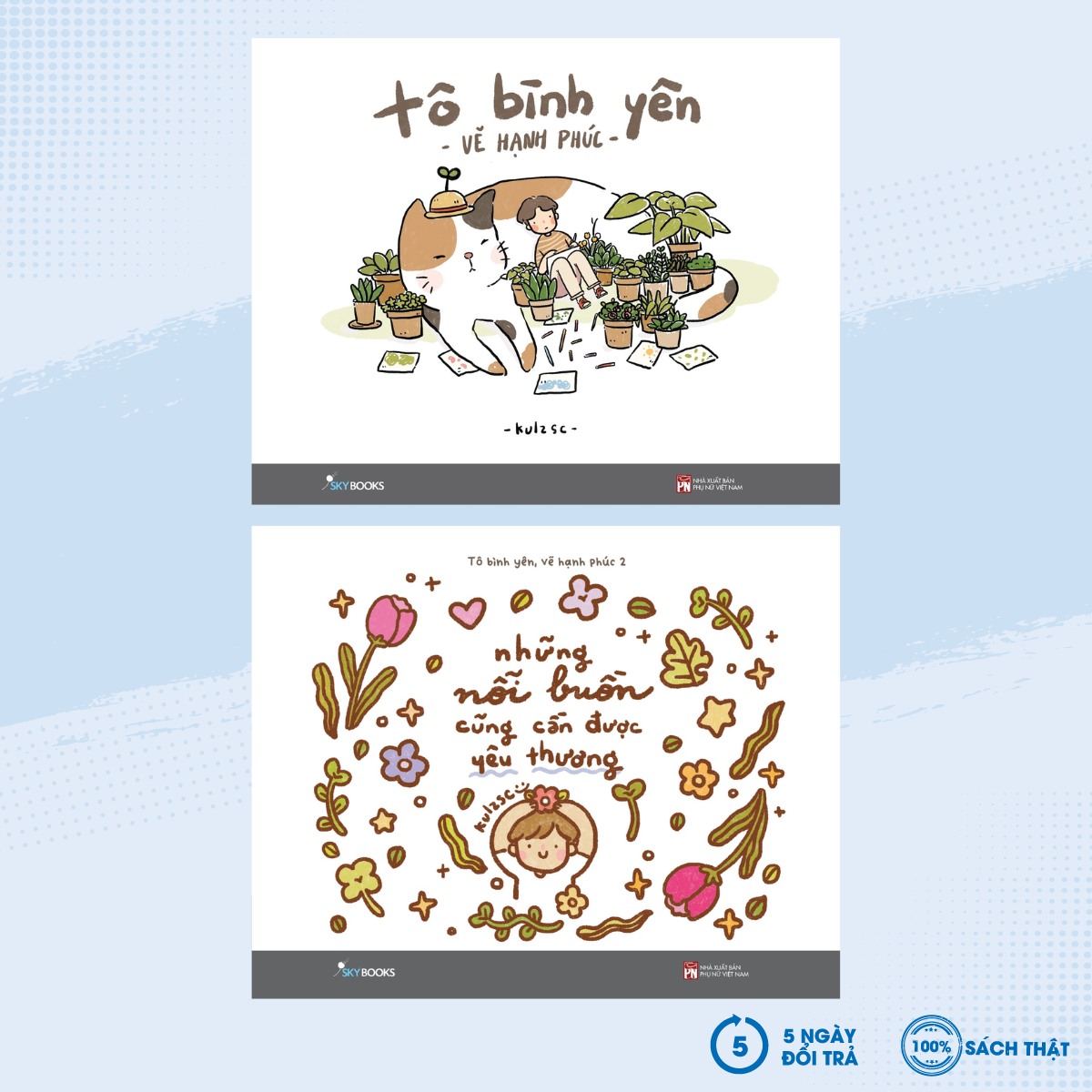 Sách - combo tô bình yên vẽ hạnh phúc + những nỗi buồn cũng cần được yêu thương - az - - newshop