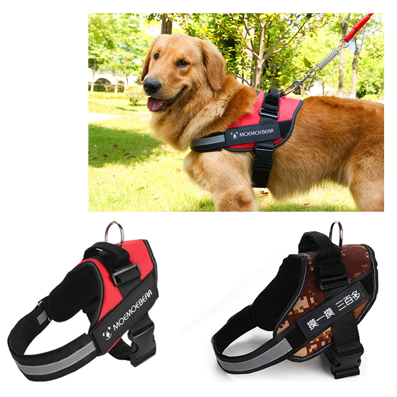 Combo dây dắt và yếm cho chó Moemoebear vải Oxford phản quang cao cấp