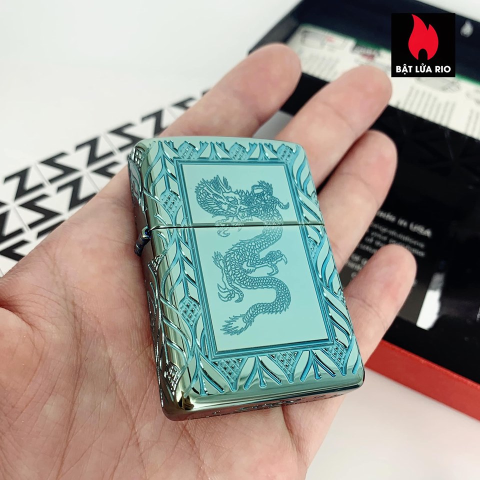 Bật lửa Zippo 49054 – Zippo Armor® High Polish Green Elegant Dragon