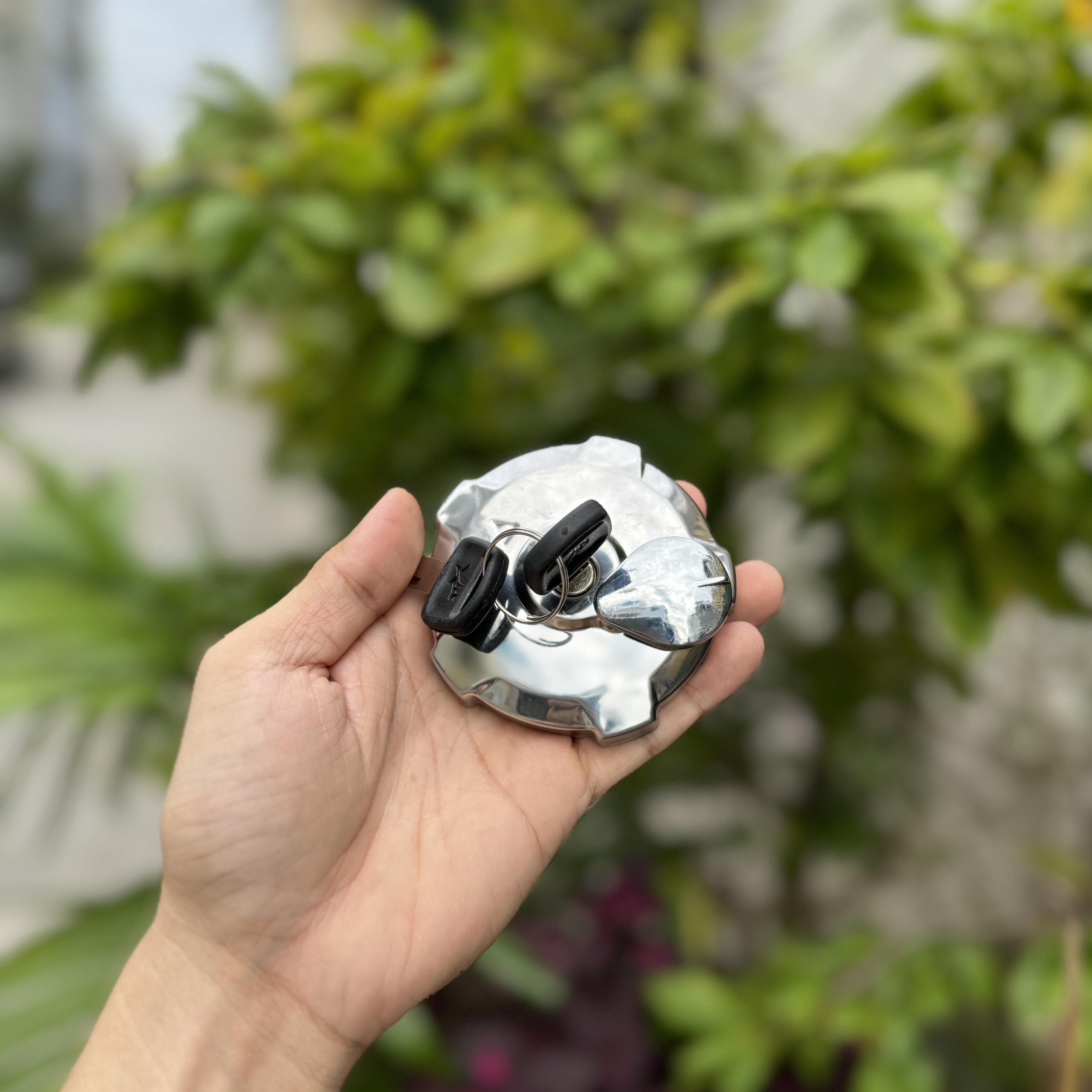 Nắp bình xăng xe máy CD kiểu mới giọt nước