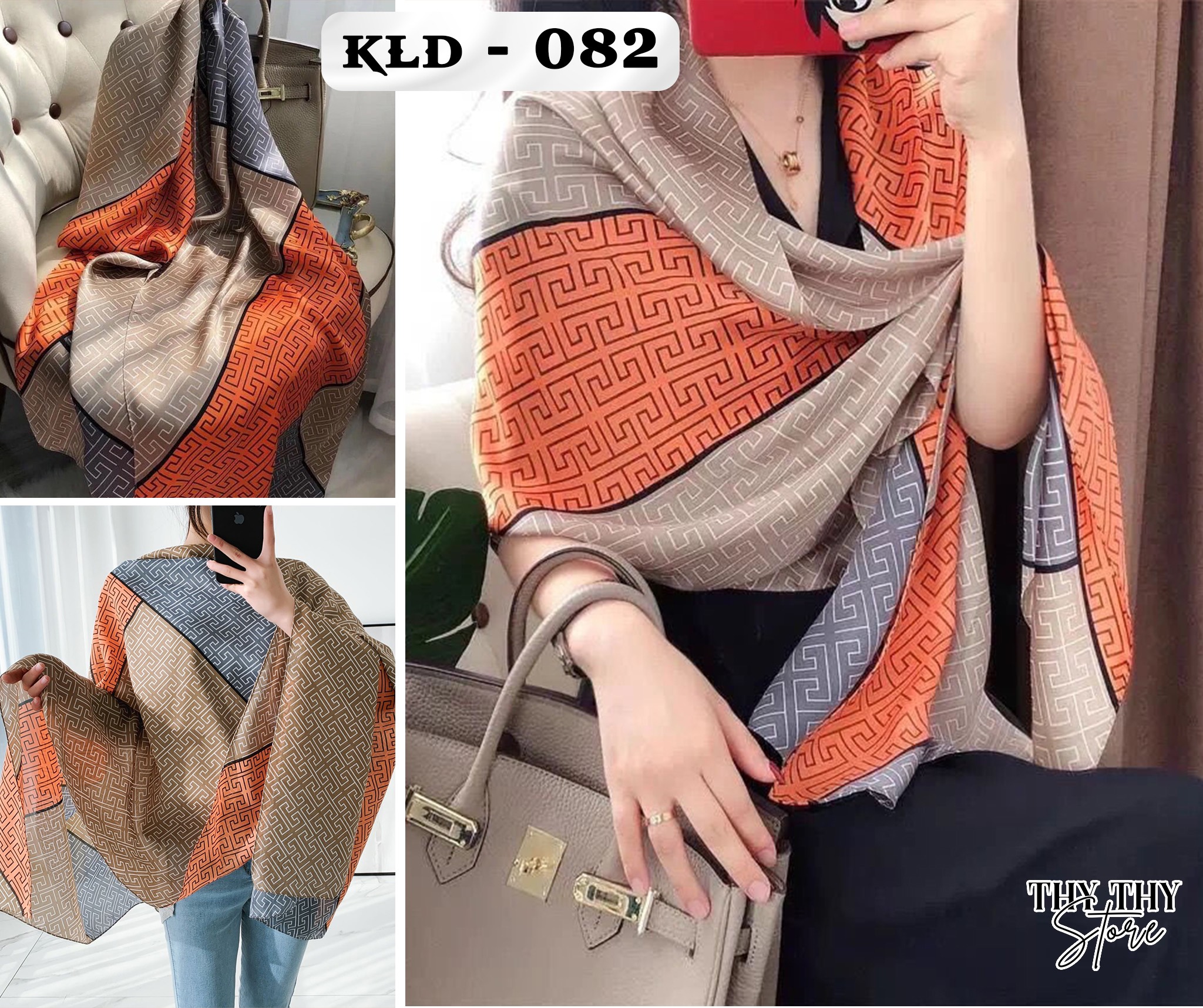 KHĂN LỤA DÀI NHIỀU HỌA TIẾT ĐẸP CAO CẤP 80x180CM - THY THY STORE