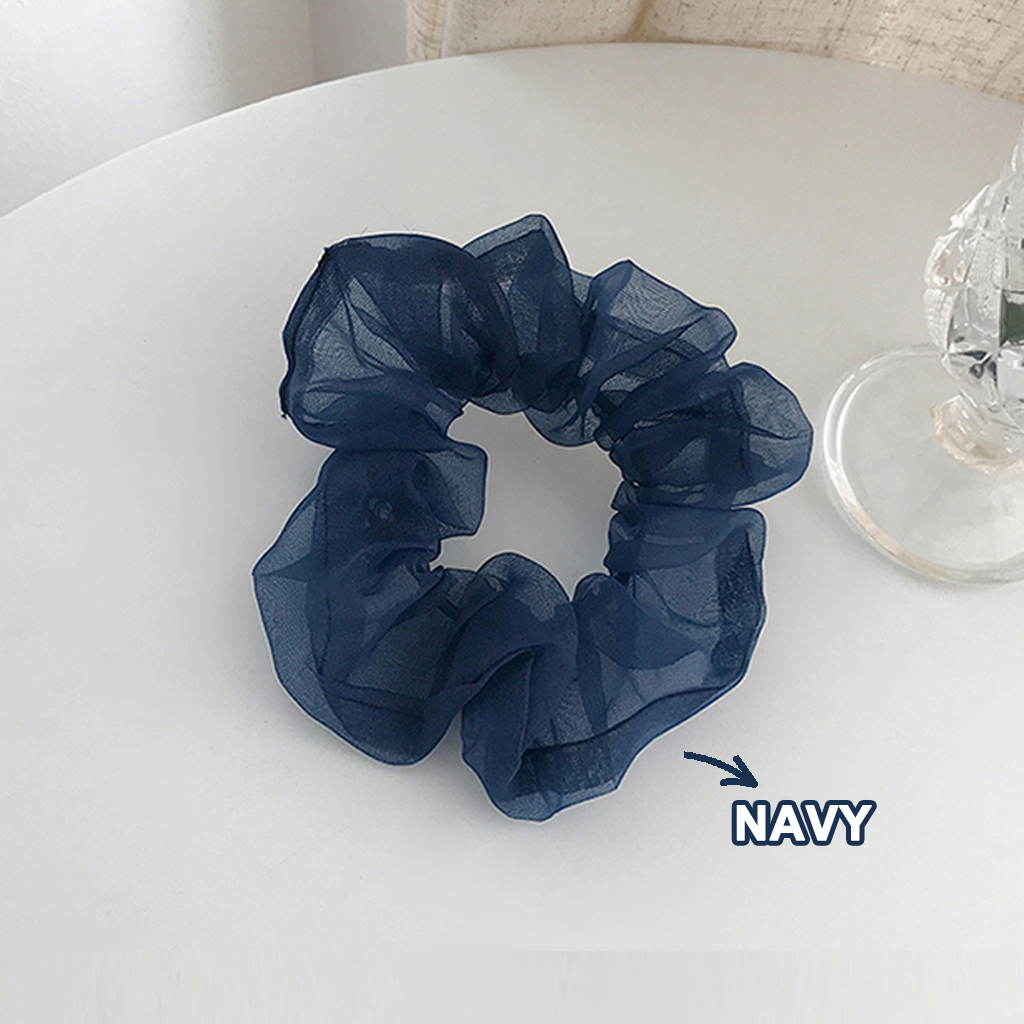 Dây cột tóc vải Scrunchies Trơn 5 màu pastel CT57