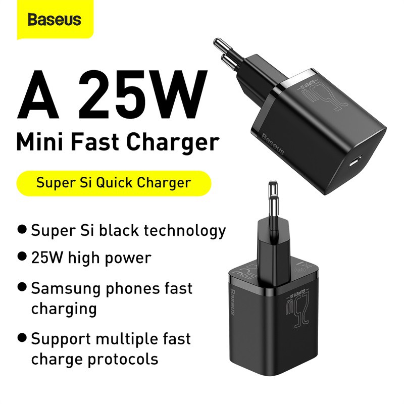 Củ Sạc Baseus Mini Usb C 25W Sạc Nhanh Super Si -- hshop365