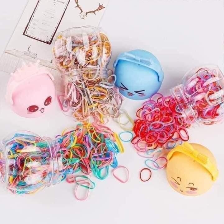 Hộp thun cột tóc kitty 40 sợi cho bé