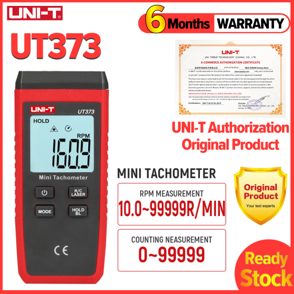 【100%Original Agent】UNI-T UT373 mini tachometer, motor, conveyor belt speed counter 10~9999.9RPM