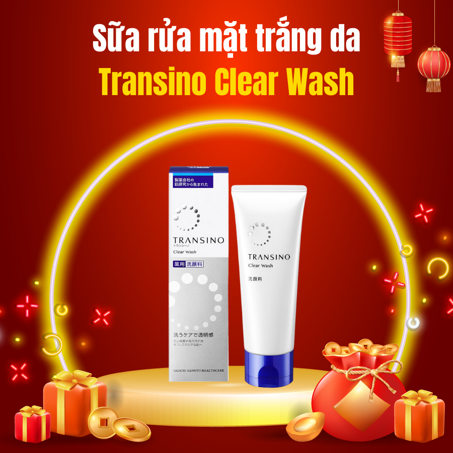 Sữa rửa mặt trắng da Transino Clear Wash EX (100g)
