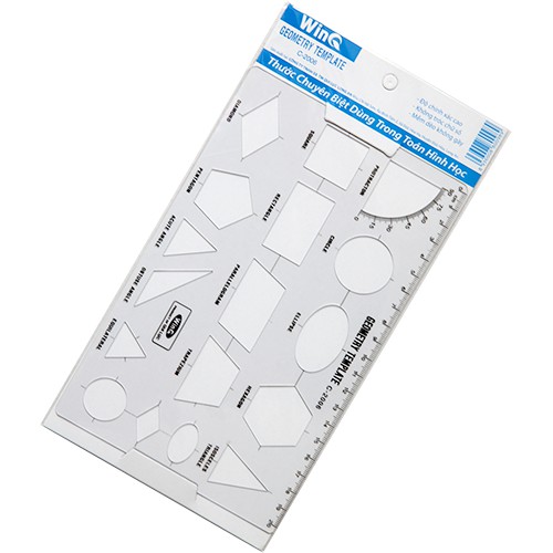 Thước vẽ kỹ thuật, Thước hình học, Geometry Ruler C-2006-Dụng cụ vẽ Tâm Tâm
