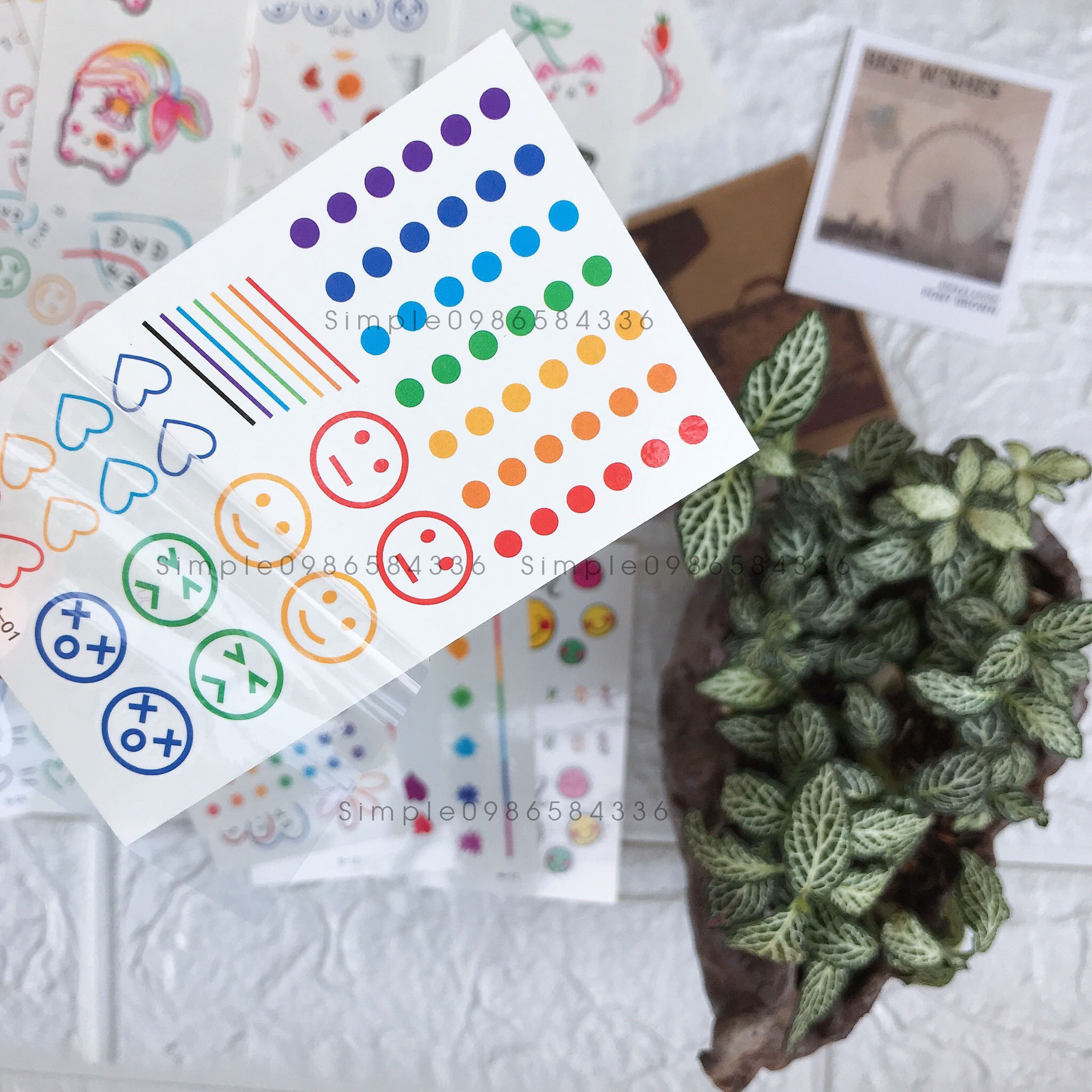 Hình dán sticker COMBO 5 BỘ Mã O [kèm ảnh thật]