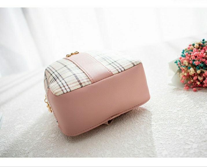 [HCM]Balo nữ mini caro cực dễ thương AT11
