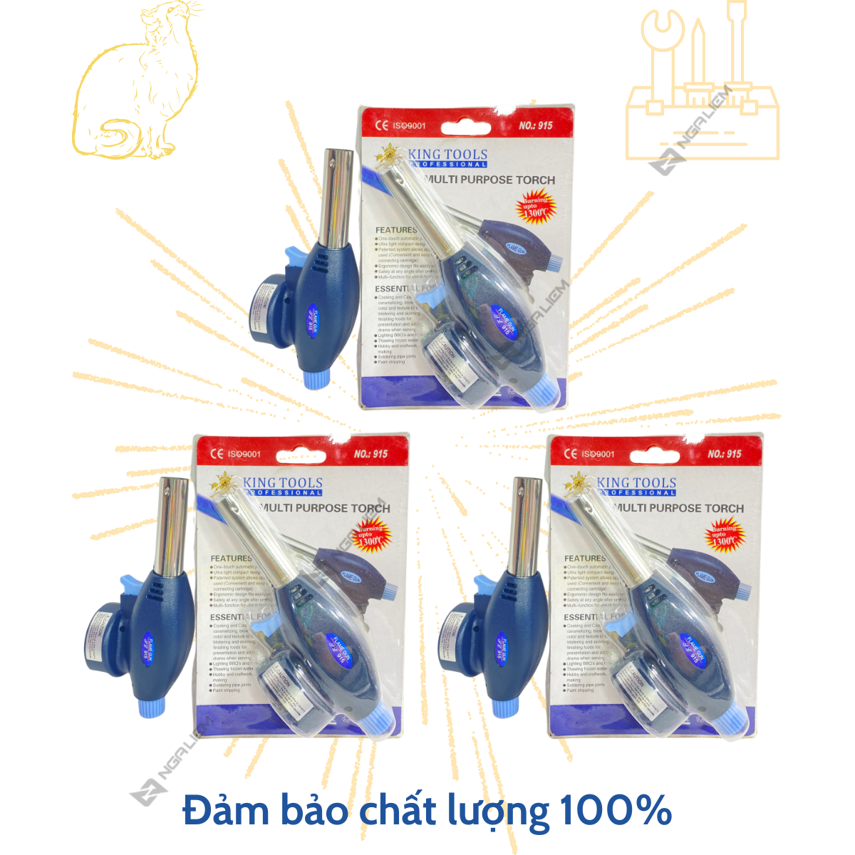 Khò Ga Multi Purpose Torch Flame No.915 King Tools [Hàng Giá Siêu Tốt]