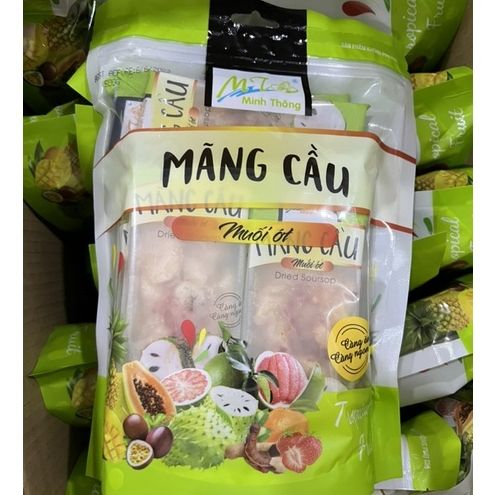 Combo 4 gói mãng cầu muối ớt sấy dẻo minh thông - gói 500gr